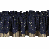 Indigo Nutmeg Salem Star Indigo Fairfield Valance Lined VF950021 - The Fox Decor
