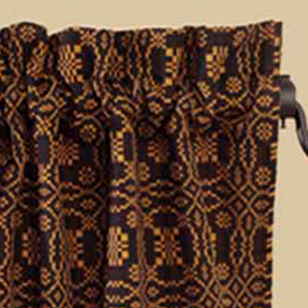 Black Mustard Loverã¦™??S Knot Jacquard Valance Lined VL130011 - The Fox Decor