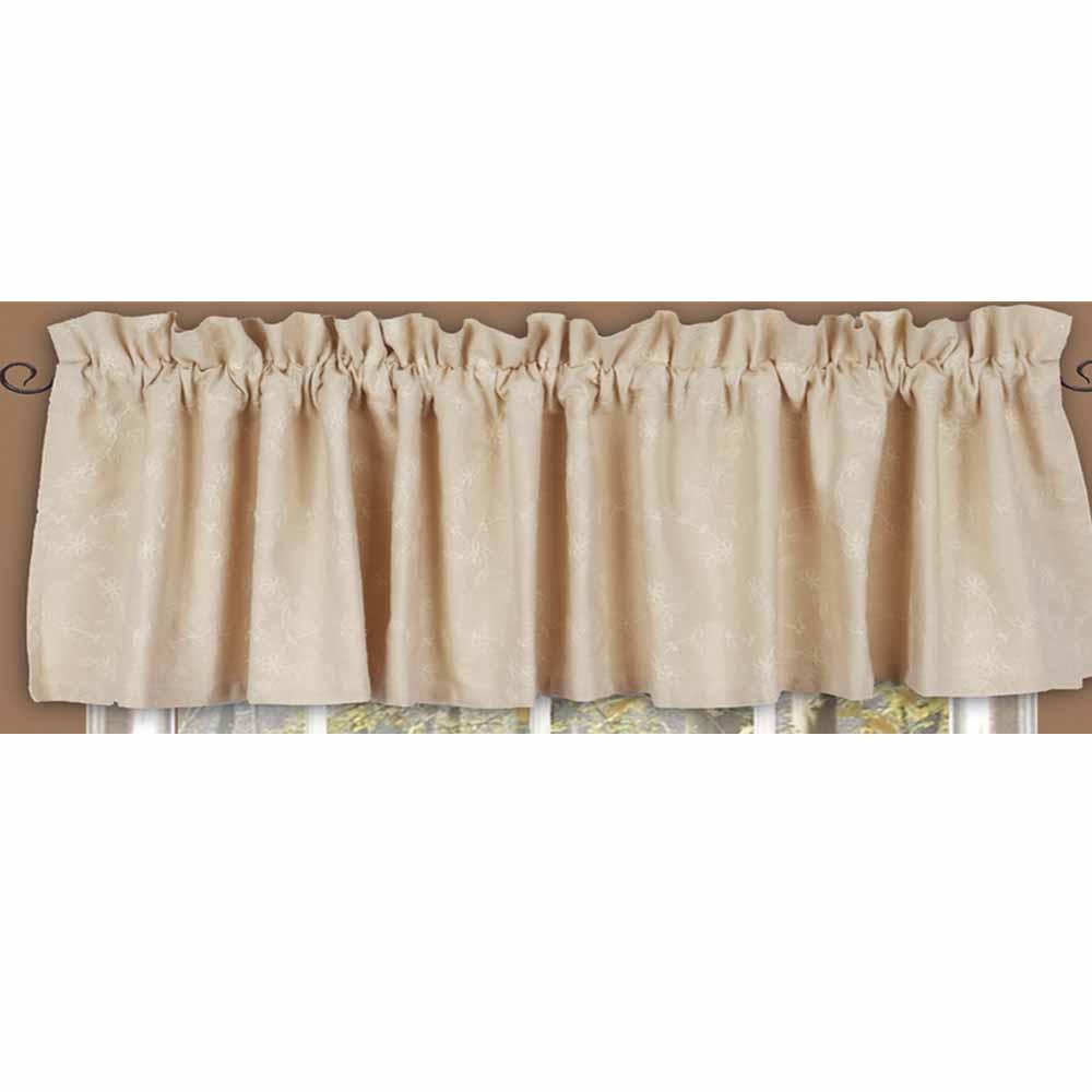 Cream Candlewicking Cream Valance Lined VL430005 - The Fox Decor