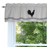 Farmhouse Rooster - Cream Valance VL550005 - The Fox Decor