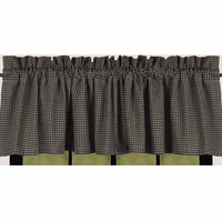 Black Oat Newbury Gingham Valance Lined VL670011 - The Fox Decor