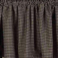Black Oat Newbury Gingham Valance Lined VL670011 - The Fox Decor