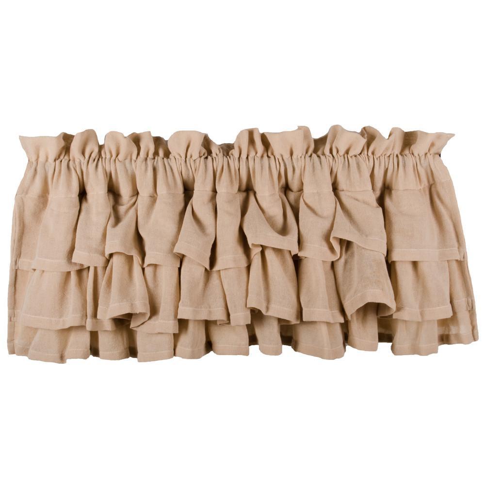 Cream Heirloom Cream Ruffled Valance Unlined VR010005 - The Fox Decor