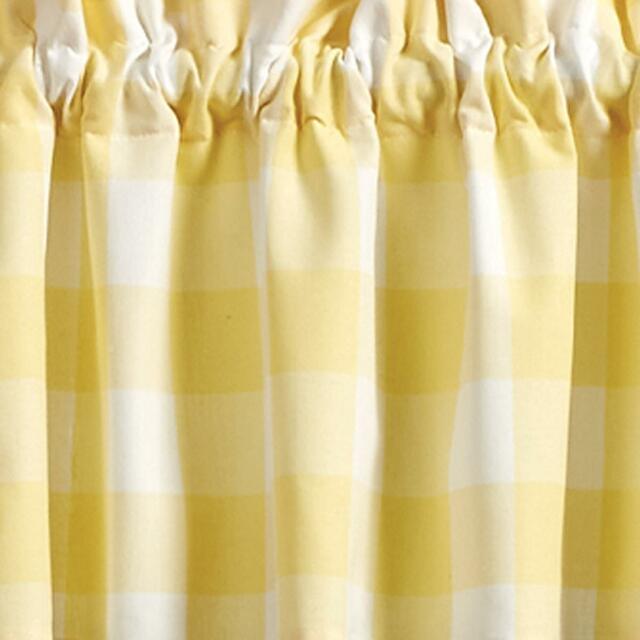Wicklow Check Valance - Yellow 72