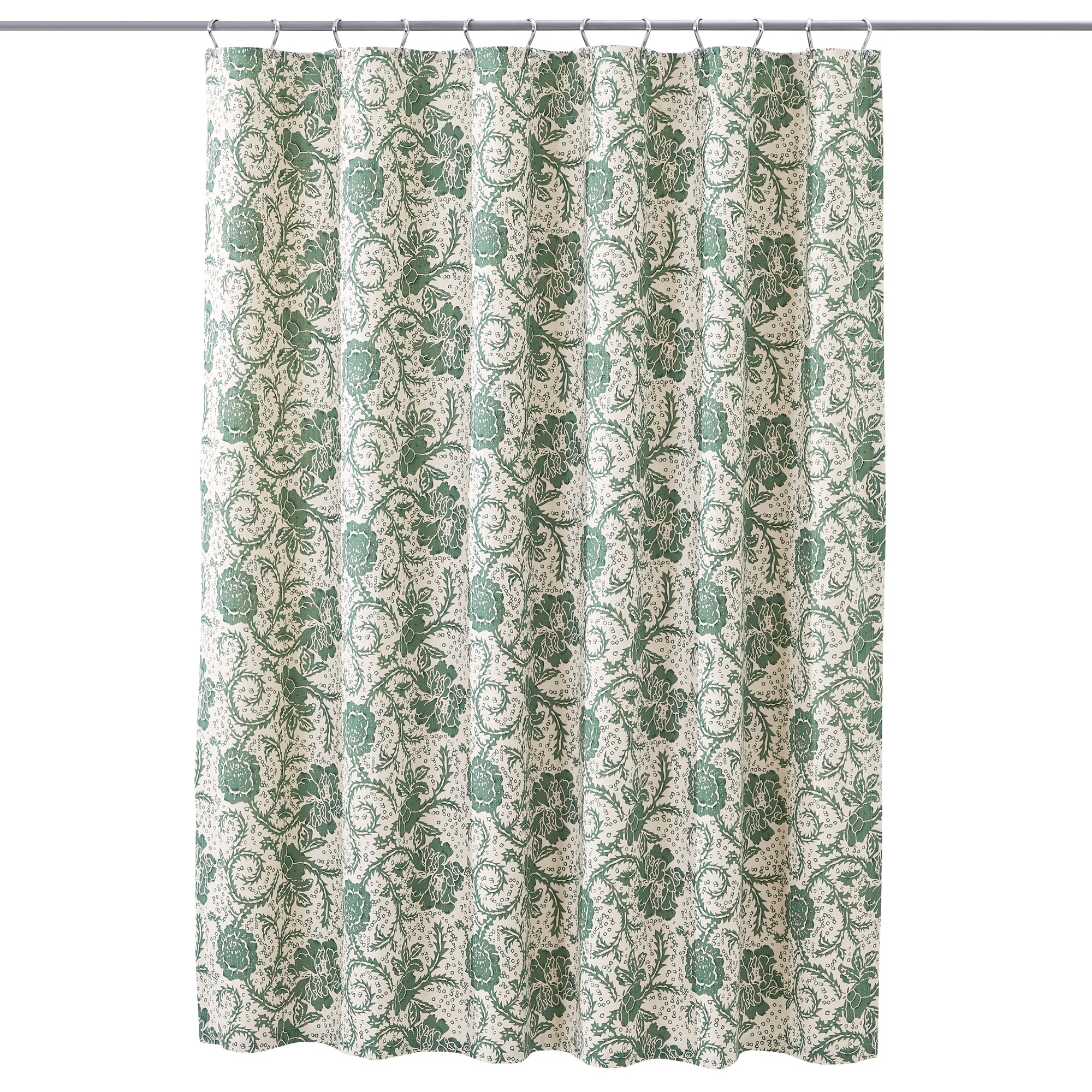 Dorset Green Floral Shower Curtain 72