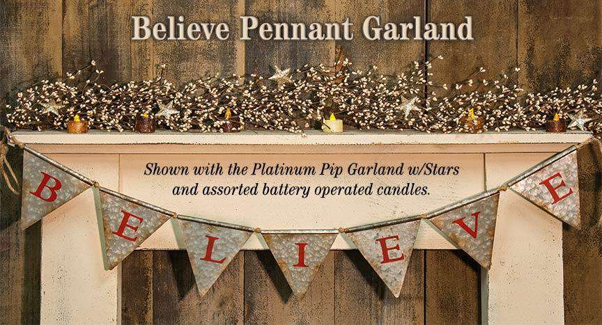 Believe Pennant Garland, 45" Wall CWI+ 