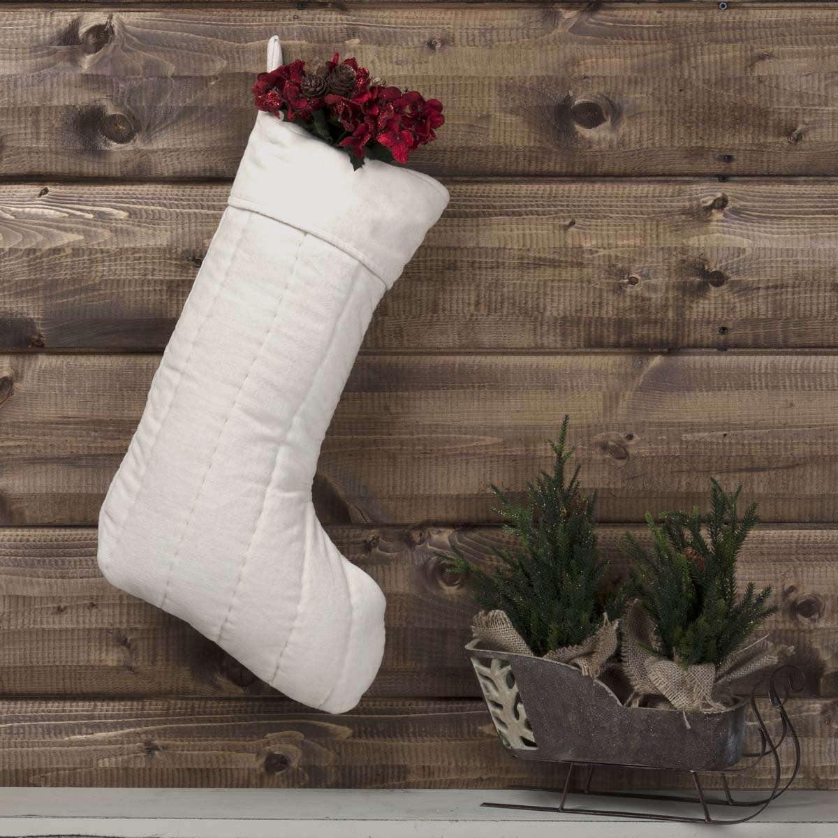 Velvet Ivory Stocking 12x20 VHC Brands - The Fox Decor