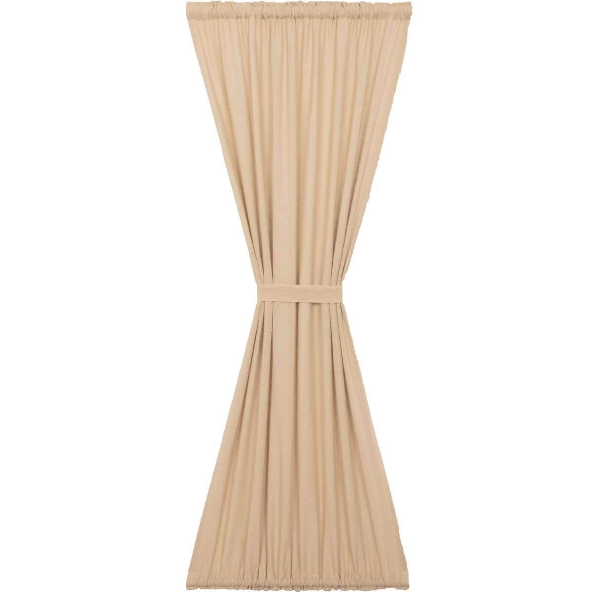 Burlap Vintage Tan/Antique White Door Panel 72