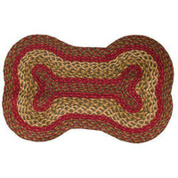 Thumbnail for Cinnamon Oval & Heart Shape Braided Rug rugs CWI Gifts 18x26 inch Bone Rug 