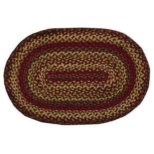 Cinnamon Oval & Heart Shape Braided Rug rugs CWI Gifts 20x30 Inches 