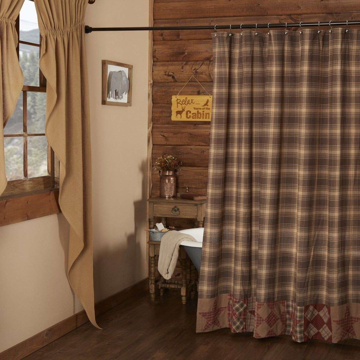 Dawson Star Patchwork Shower Curtain 72