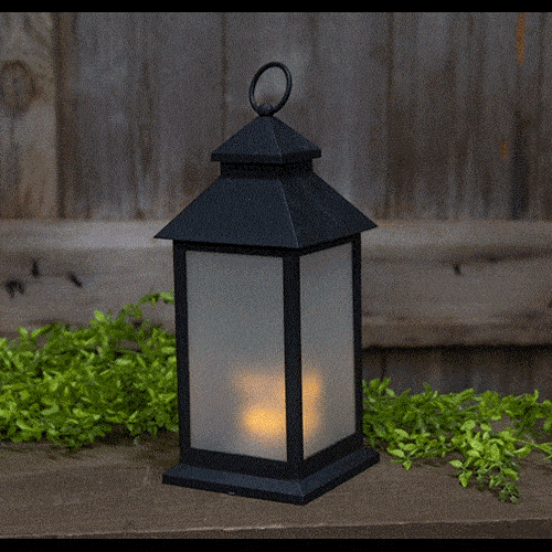 Fireglow Timer Lantern, 5.25x12.25 - The Fox Decor