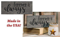 Forever & Always Engraved Sign, 8