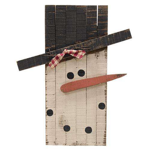 Large Lathe Snowman Face - The Fox Decor