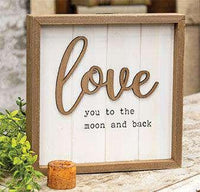 Love You to the Moon and Back Framed Sign - The Fox Decor
