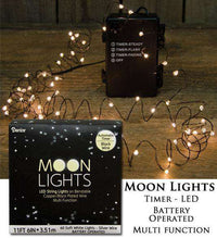 Thumbnail for MoonLights 60 ct - Battery Operated - Black Wire Light Strands CWI+ 