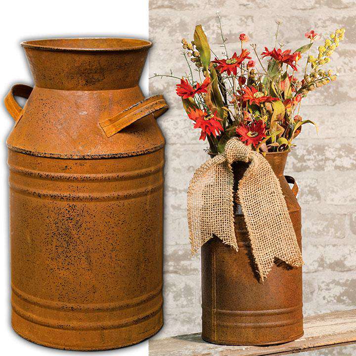 Rusty Milk Can, 11" - The Fox Decor