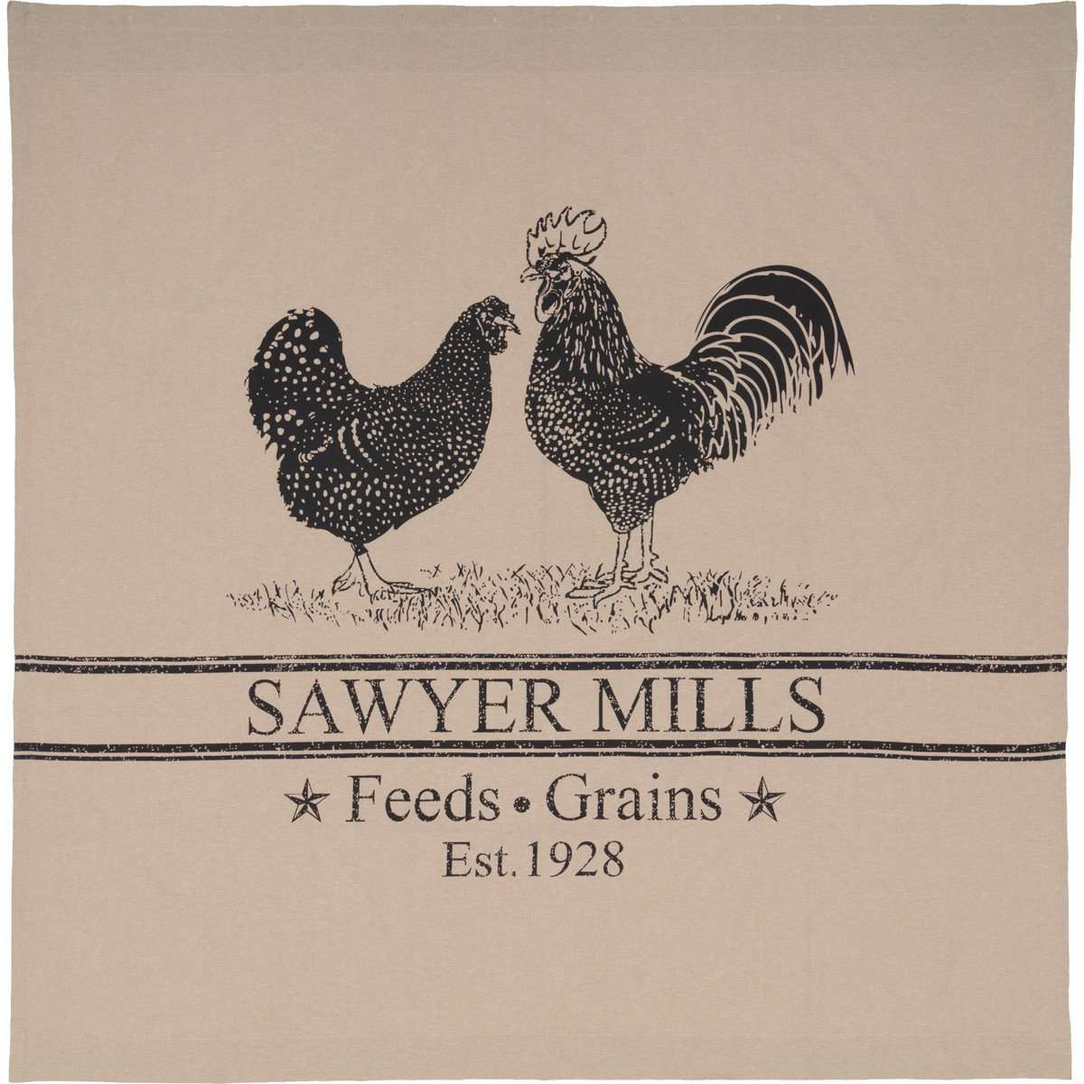 Sawyer Mill Charcoal Poultry Shower Curtain 72