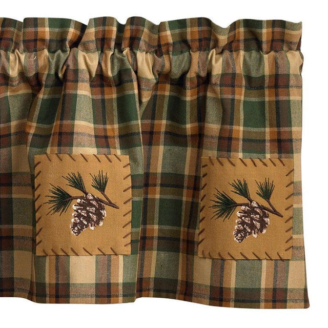 Scotch Pine Lined Patch Valance Park Designs - The Fox Decor