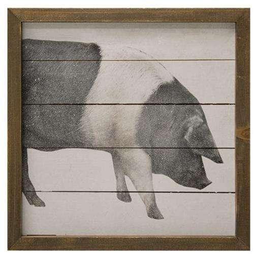 Simply Farmhouse Sign - Pig - The Fox Decor