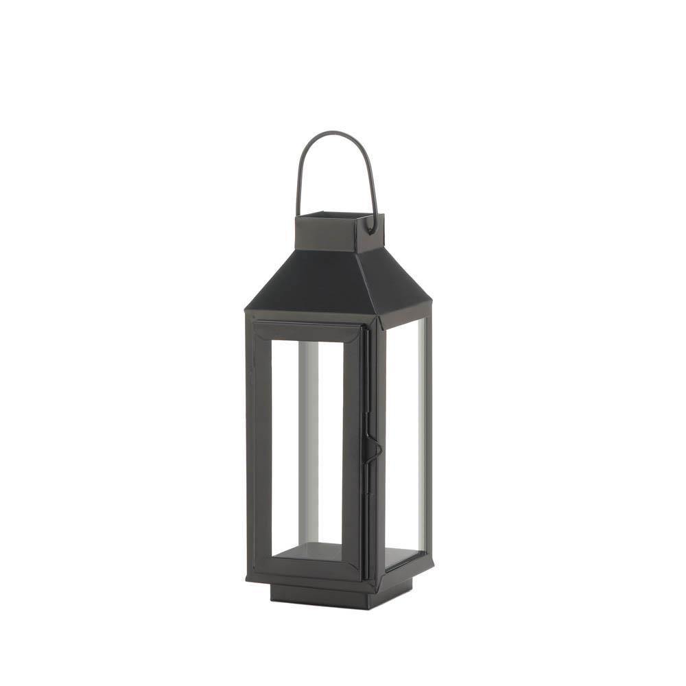 Small Square Top Black Lantern - The Fox Decor