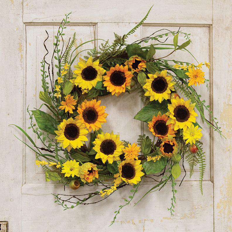 Sunflower & Berry Wreath, 20" - The Fox Decor