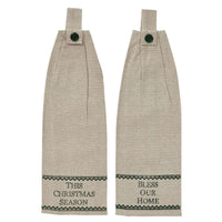 Timberland Christmas Button Loop Kitchen Towel Set of 2 VHC Brands - The Fox Decor