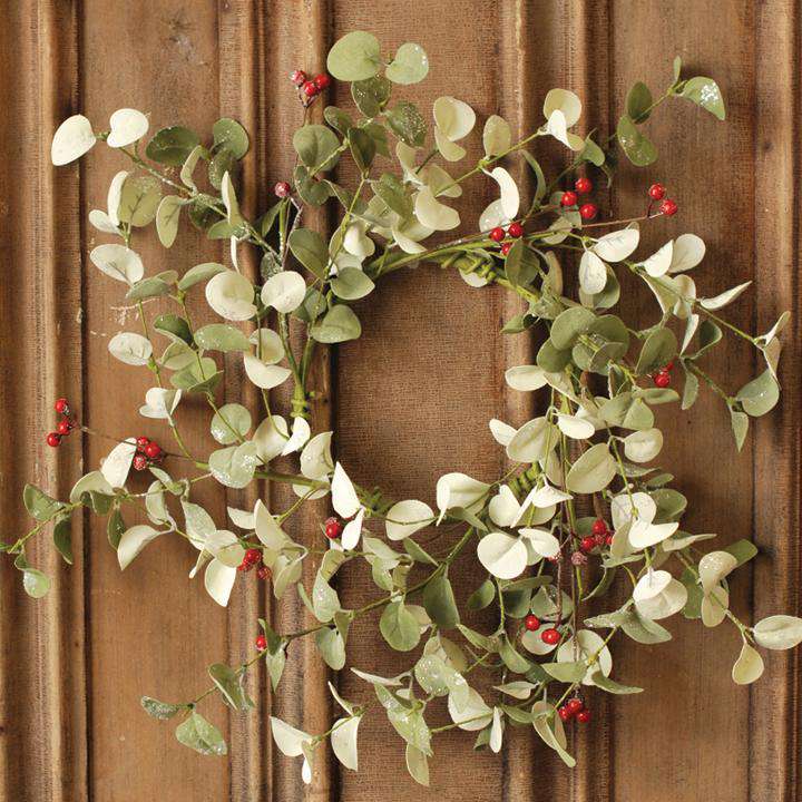 Winter Silver Dollar Wreath, 16" - The Fox Decor