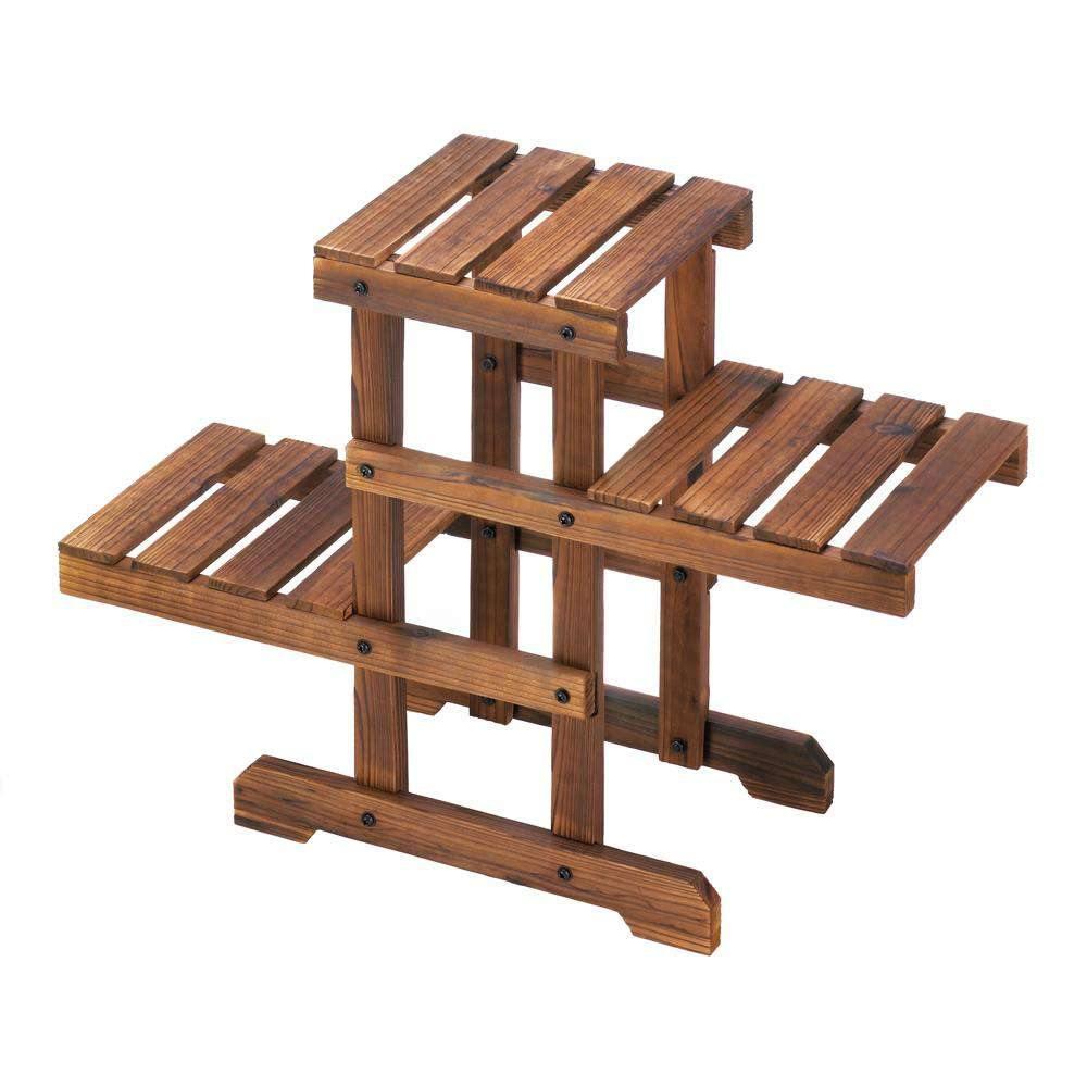 Zigzag Pallet Plant Stand - The Fox Decor